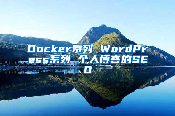 Docker系列 WordPress系列 个人博客的SEO