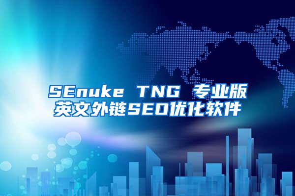SEnuke TNG 专业版英文外链SEO优化软件