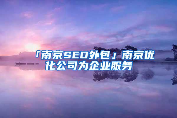 「南京SEO外包」南京优化公司为企业服务
