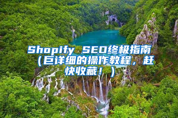 Shopify SEO终极指南（巨详细的操作教程，赶快收藏！）