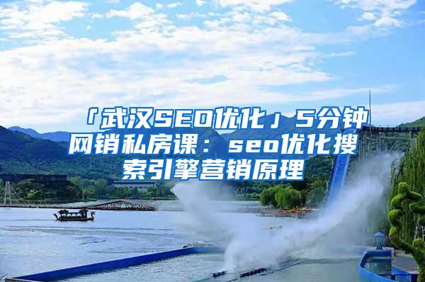 「武汉SEO优化」5分钟网销私房课：seo优化搜索引擎营销原理