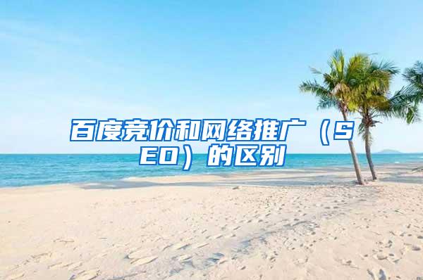 百度竞价和网络推广（SEO）的区别