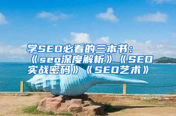 学SEO必看的三本书：《seo深度解析》《SEO实战密码》《SEO艺术》