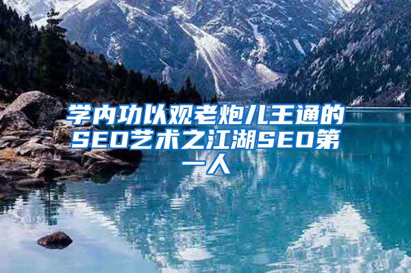 学内功以观老炮儿王通的SEO艺术之江湖SEO第一人