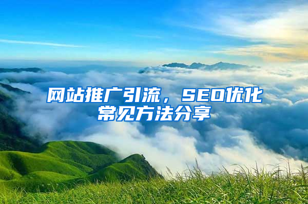 网站推广引流，SEO优化常见方法分享