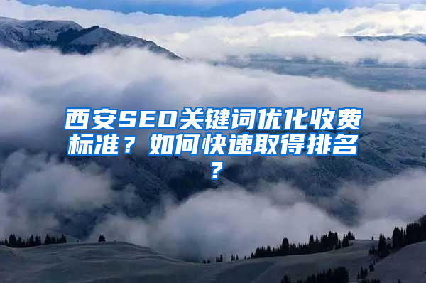 西安SEO关键词优化收费标准？如何快速取得排名？