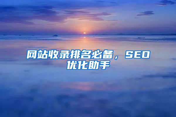 网站收录排名必备，SEO优化助手