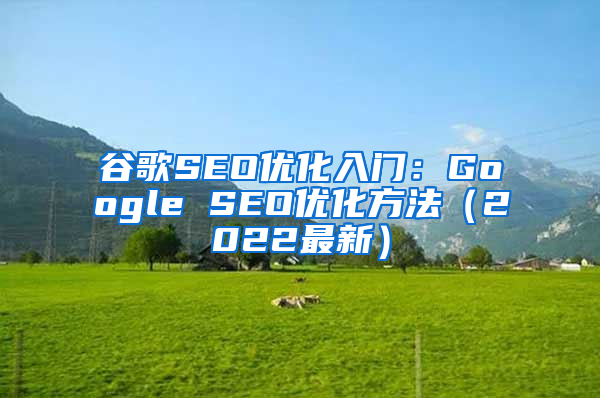 谷歌SEO优化入门：Google SEO优化方法（2022最新）