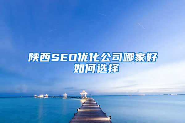 陕西SEO优化公司哪家好 如何选择