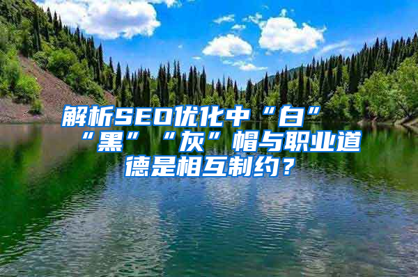 解析SEO优化中“白”“黑”“灰”帽与职业道德是相互制约？