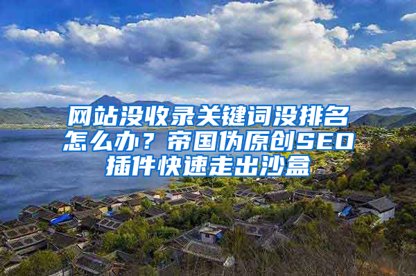 网站没收录关键词没排名怎么办？帝国伪原创SEO插件快速走出沙盒