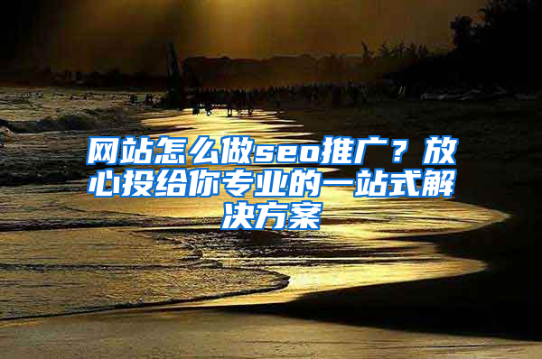 网站怎么做seo推广？放心投给你专业的一站式解决方案