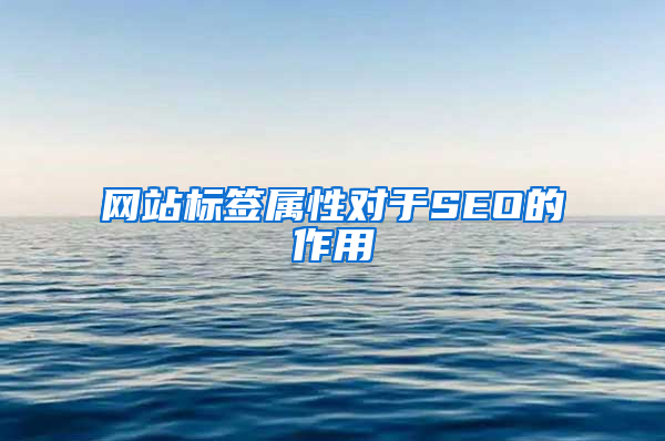 网站标签属性对于SEO的作用