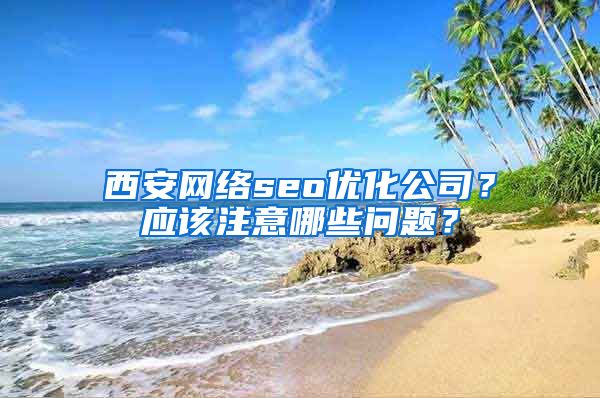 西安网络seo优化公司？应该注意哪些问题？