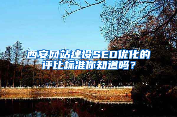 西安网站建设SEO优化的评比标准你知道吗？
