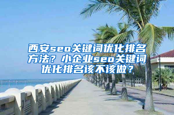 西安seo关键词优化排名方法？小企业seo关键词优化排名该不该做？