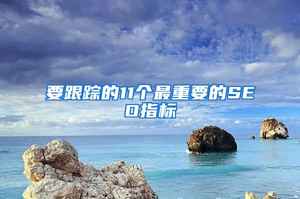 要跟踪的11个最重要的SEO指标