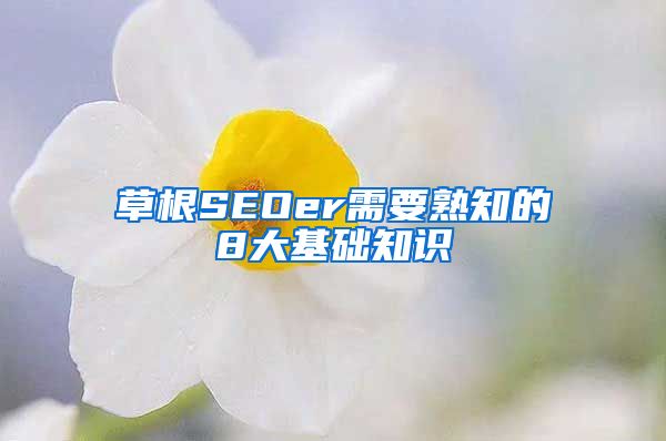 草根SEOer需要熟知的8大基础知识