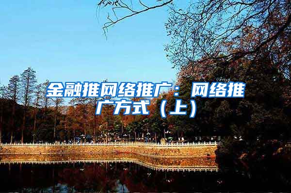 金融推网络推广：网络推广方式（上）