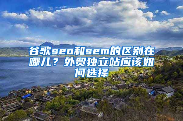 谷歌seo和sem的区别在哪儿？外贸独立站应该如何选择