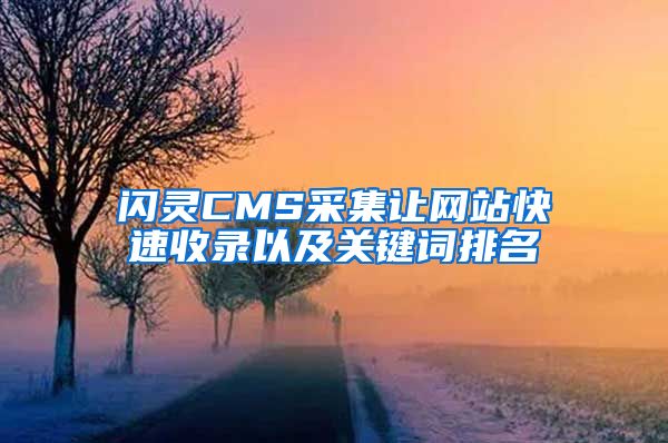 闪灵CMS采集让网站快速收录以及关键词排名