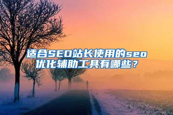 适合SEO站长使用的seo优化辅助工具有哪些？