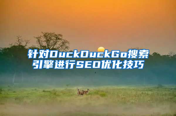针对DuckDuckGo搜索引擎进行SEO优化技巧