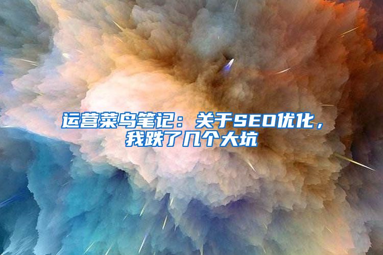 运营菜鸟笔记：关于SEO优化，我跌了几个大坑