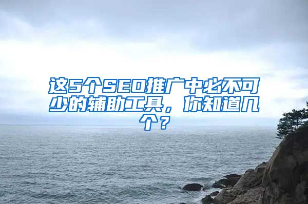 这5个SEO推广中必不可少的辅助工具，你知道几个？